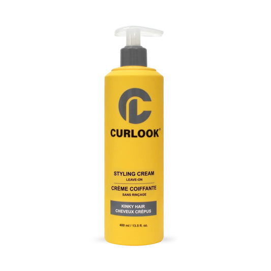 CURLOOK Kinky-Coily Hair Leave-in Styling Cream - Silicone Free With Niacinamide, Creatine, Minerals, Triolein Oil, Shea Butter, Murumuru Butter and Scalp & Plant Extracts - Made in Canada
