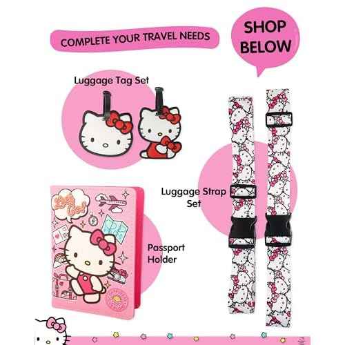 Hello Kitty Toiletry Bag, Hanging Toiletry Bag Pink, Makeup Bag, Sanrio Travel Official License