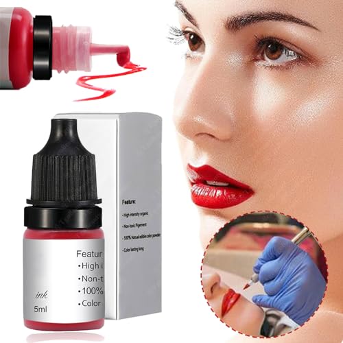 5ml Permanent Makeup Pigment Ink Eyebrow Lip Microblading Tattoo Ink Cosmetic Natural Microblading Color Pigment for Tattoo Machine (Orange)