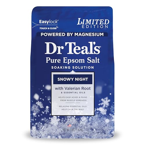 Dr Teal's Epsom Salt Magnesium Soak, Snowy Night, 3 lbs