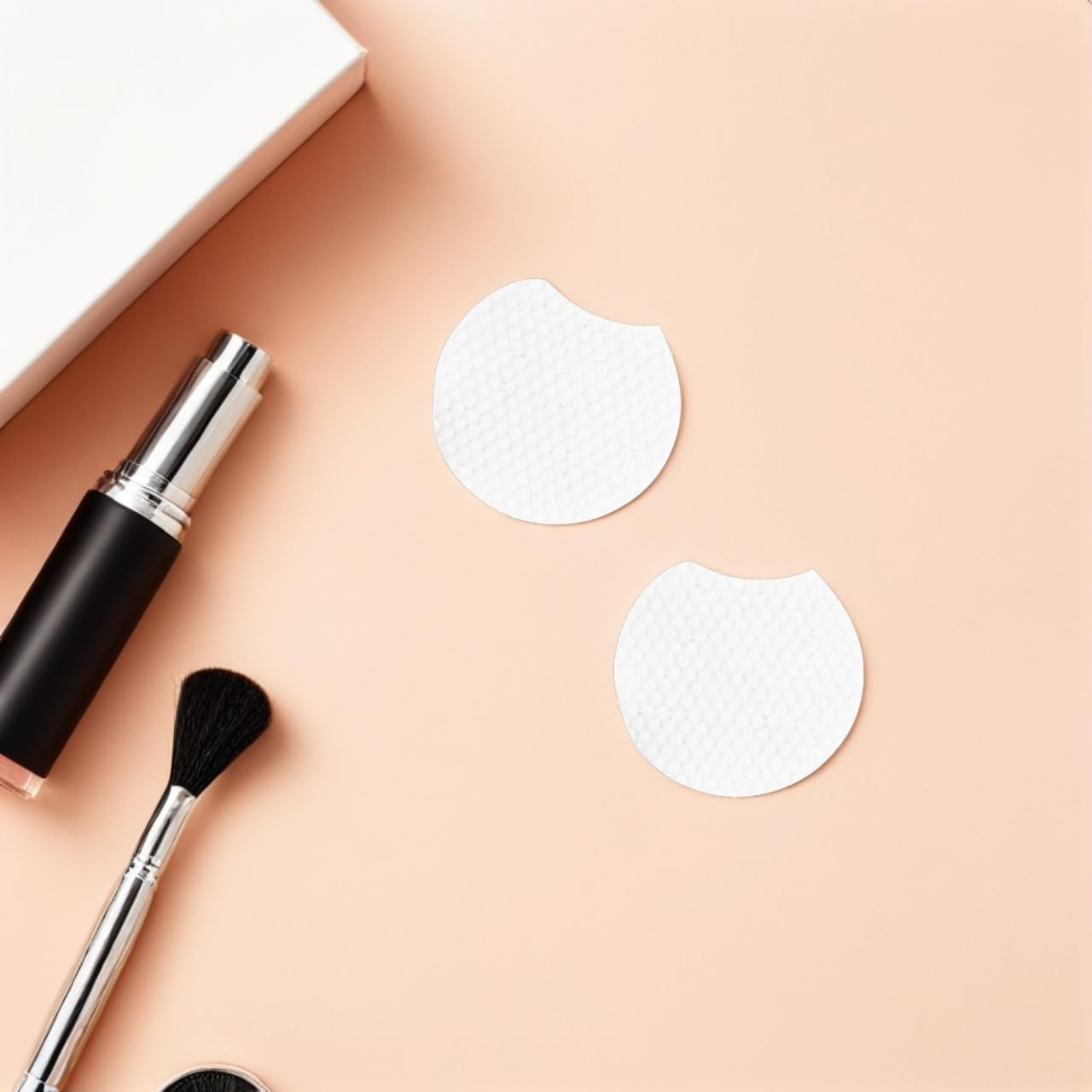 CALLARON 1200Pcs Disposable Semi-Circular Makeup Remover Pads Thick Cotton Rounds for Facial Cleansing and Daily Use Travel Friendly