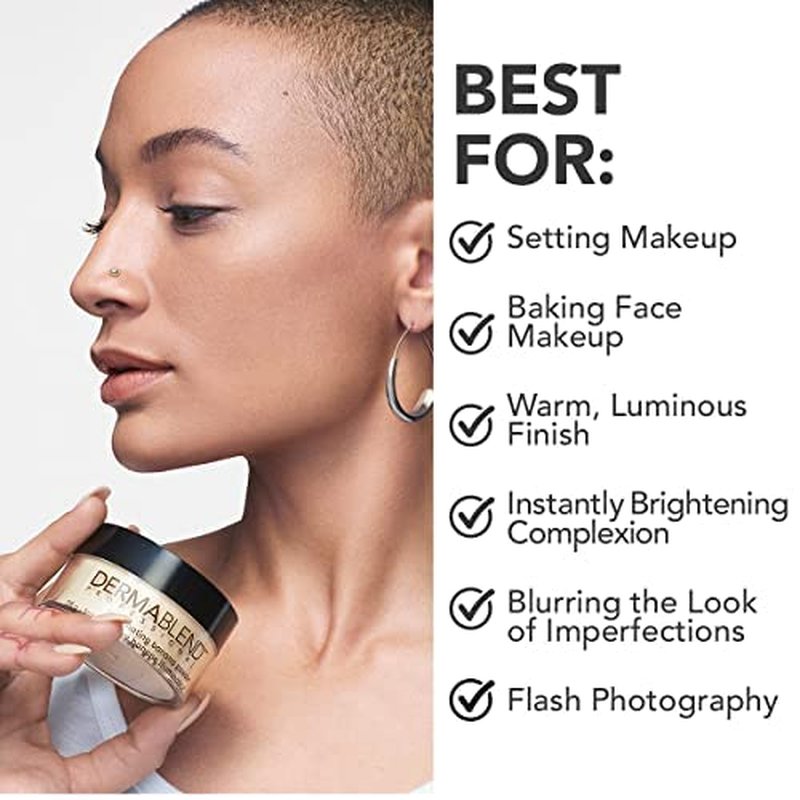Dermablend Loose Setting Powder - Face Makeup & Finishing Powder for Light, Medium & Tan Skin Tones