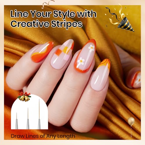 Beetles Nail Art Brushes 8pcs ? Crystal Nail Art Tools 5pcs Double-headed Nails Dotting Tool, 3pcs Striping Liner Brushes for Nails with Pearls Bowknot Stickers, DIY Home Salon Manicure Design Tools