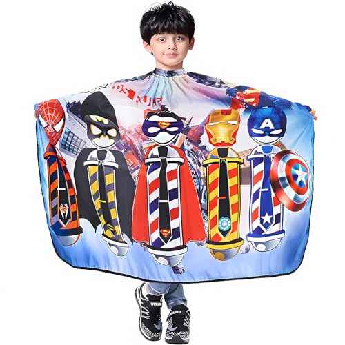 Kids Barber Cape Hair Cutting Hairdressing Salon Styling Cloth Apron Cover Gown for Children Boys Girls Toddler