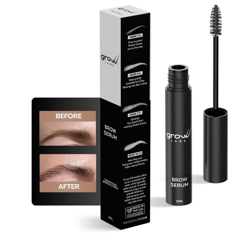 Eyebrow Growth Serum - Biotin & Peptides for Thicker, Fuller Brows | Vegan, Cruelty-Free, 5 ml