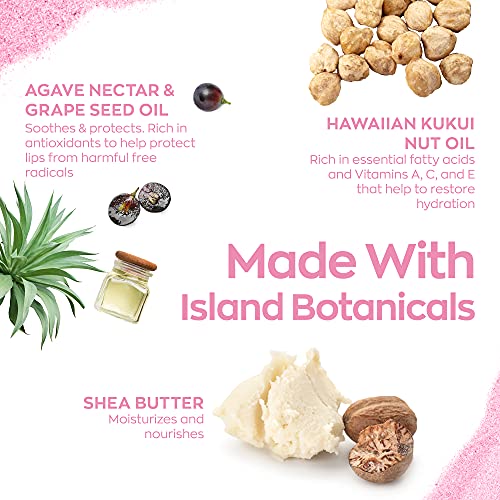 Hanalei Lip Treatment Bundle - Clear & Rose | Nourishing Kukui Oil, Shea Butter & Agave for Soft, Hydrated Lips