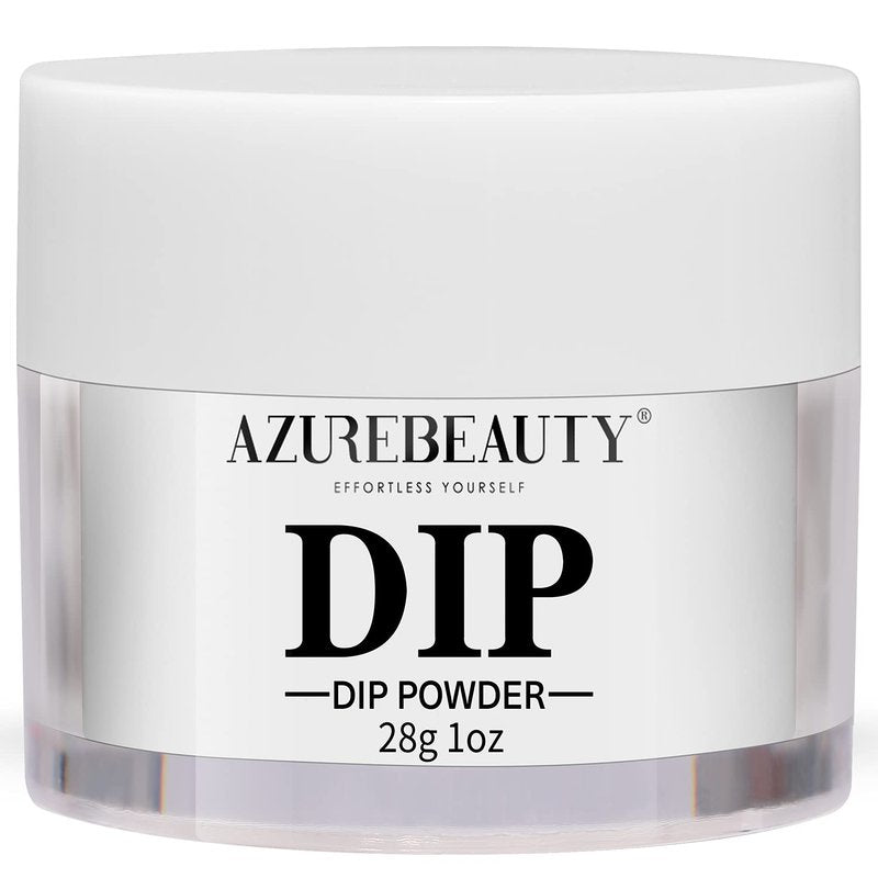 AZUREBEAUTY Dip Powder Bright White Color, Basic Nail Dipping Powder French Nail Art Starter Manicure Salon DIY at Home, Odor-Free and Long-Lasting, No Needed Nail Lamp Curing, 1 Oz