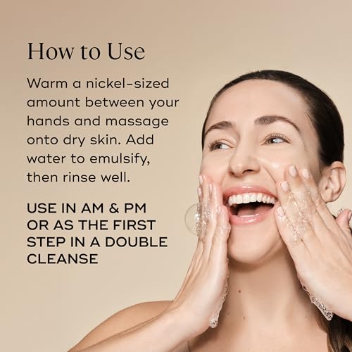 EVER Luminous Nutrient-Rich Cleansing Balm ? Vitamin C & Sesame Oil Waterless Facial Cleanser to Remove Makeup, Dirt & Impurities ? Nourishing Balm for Dry, Normal & Sensitive Skin, 2.8 fl oz