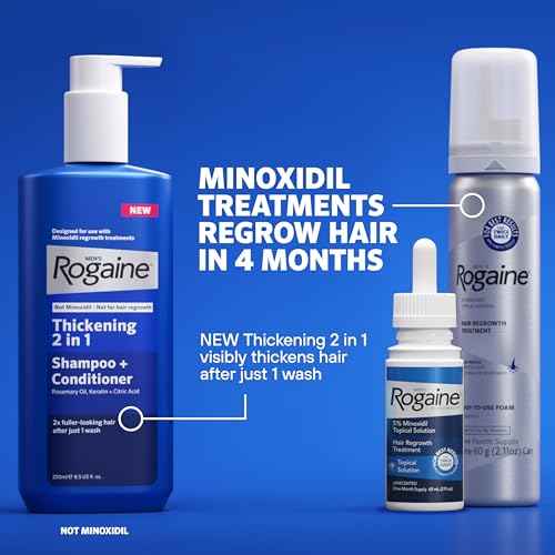Rogaine Men¡¯s 5% Minoxidil Foam Hair Regrowth Treatment, FDA Approved Brand, Proven to Improve Hair Regrowth, Extra Strength Minoxidil Foam, Unscented Aerosol, 4 Month Supply (4 x 2.11 oz Cans)