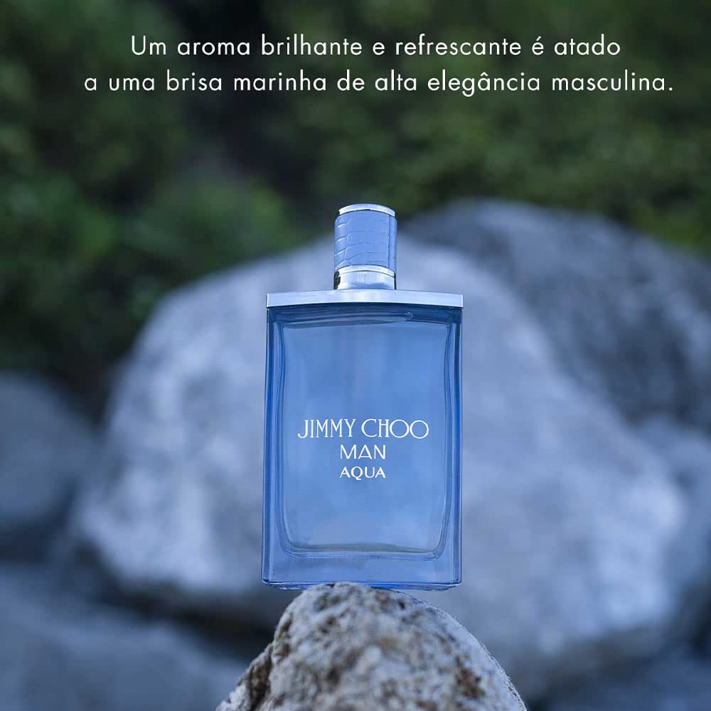 JIMMY CHOO - Man Aqua Eau de Toilette - Men's Fragrance - Fougere Marine Woody - With notes of Grapefruit, Clary Sage & Salty Moss - 3.3 Fl Oz