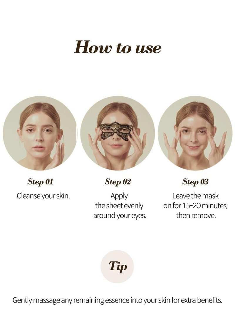 KISS MUSES X Prossence Eye Lifting Mask – 7 Pack (8 mL Each) | Firming & Revitalizing Under Eye Treatment for Puffiness, Fine Lines & Dark Circles | Peptides + Fig Extract