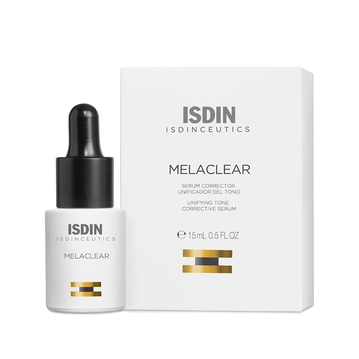 ISDIN Isdinceutics Melaclear Dark Spot Correcting Serum for Face - Sun Spot Reducer that Contains Vitamin C and Antioxidants, to Even Skin Tone from Sun Exposure 0.5 FL OZ