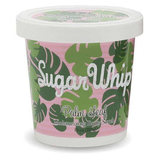 Primal Elements Sugar Whip Exfoliating Scrub, Body and Face Cleanser for Silky Smooth, Moisturize All Skin Types, Palm Leaf - 10 Ounce