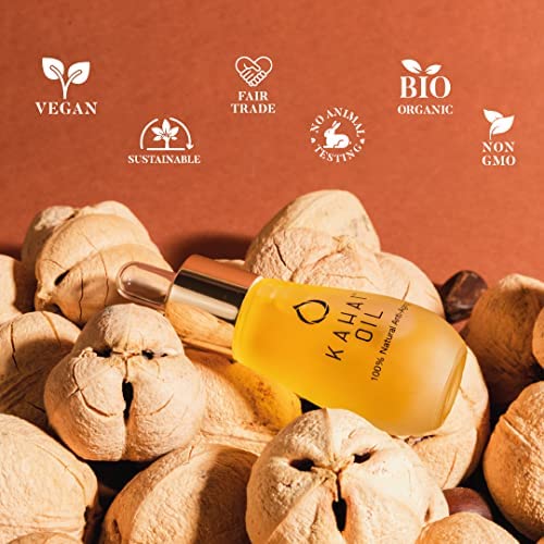 Kahai Oil Natural Anti Aging Face & Body Oil 100% Pure Cacay Cold Pressed Reduce Wrinkles & Fine Lines, Firms Skin, Elasticity Deep Hydration For Face, Neck, Decollete, Hands, Hair All Skin Types 30ml
