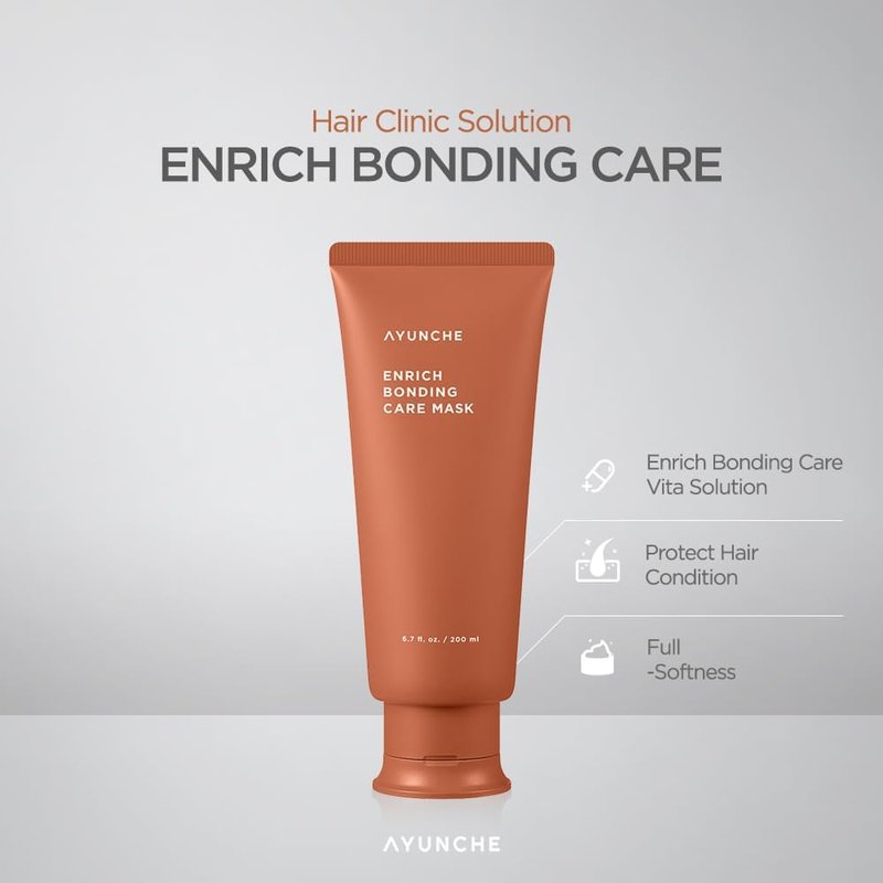 AYUNCHE Enrich Bonding Hair Mask 6.7 fl oz – Intensive Bond Repair, Deep Moisture & Elasticity Boost, Nourishing Treatment for Dry, Damaged & Color-Treated Hair
