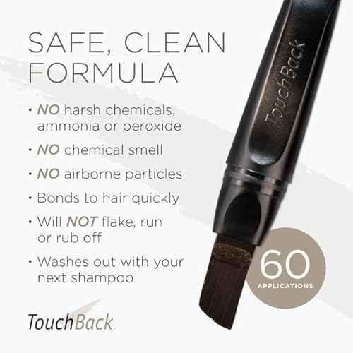 TouchBack Pro Gray Root Touch Up Marker Applicator - Real Hair Color - Dark Brown