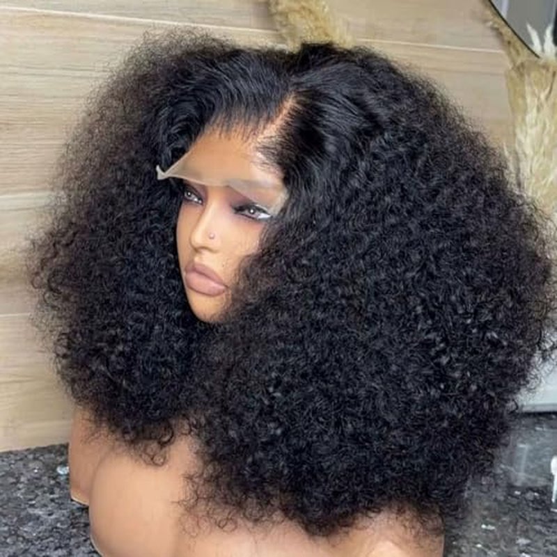 Lemoda 13x4 Burmese Kinky Curly Lace Front Human Hair Wigs 26Inch Outlets Sale 210 Density Deep Curly 13x4 HD Transparent Lace Frontal Wigs For Women Pre Plucked