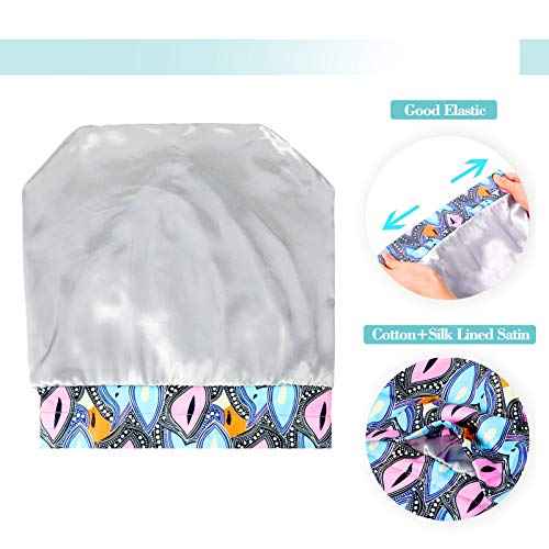 Geyoga 4 Pcs Women's Chemo Hat Slouchy Beanie Cancer Headwear Head Wraps Sleeping Turban Hats Head Scarf for Cancer Patient