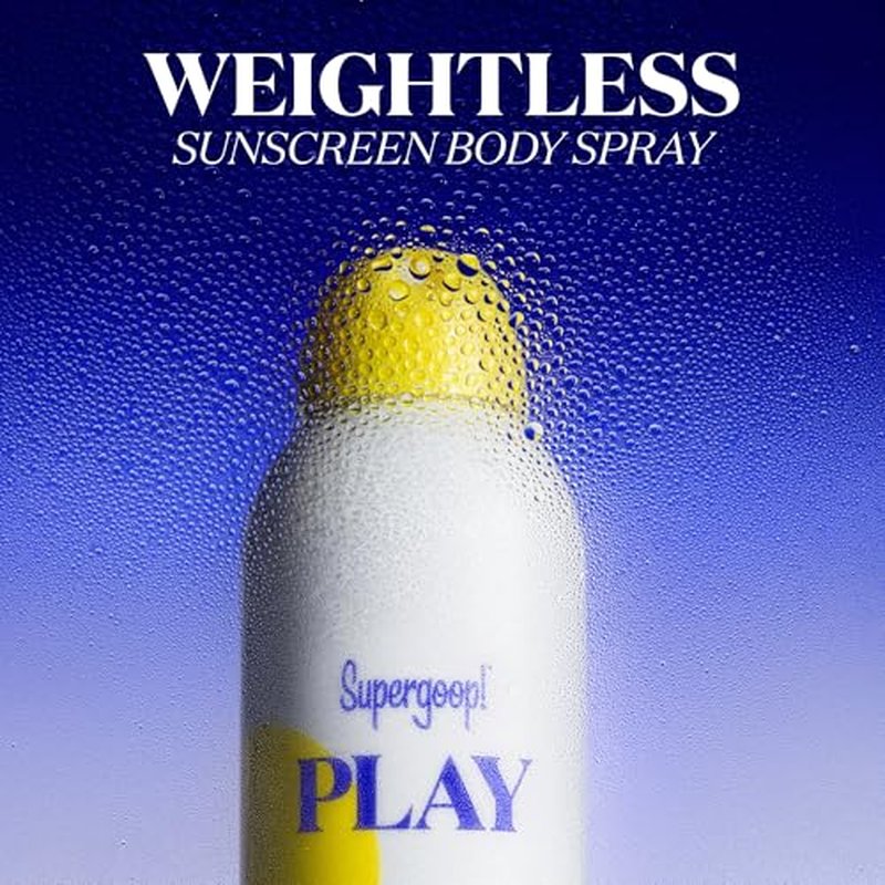 Supergoop! Unseen Sunscreen SPF 50 Invisible Sun Protection for Face (1.7 fl oz) + PLAY Antioxidant Body Mist SPF 50 (Pack of 2, 6 fl oz Each) - Broad Spectrum Body & Face Sunscreen