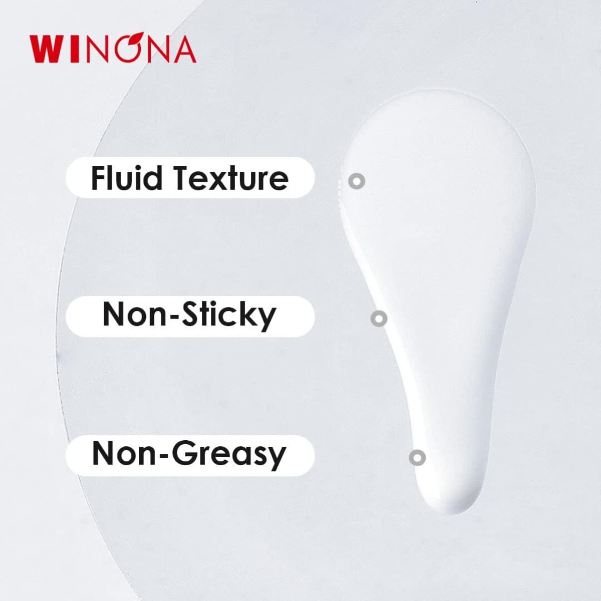 WINONA Sunblock Milk SPF 50+++, Alcohol-Free Face Sunscreen for Sensitive Skin, Lightweight & Non-Greasy, Waterproof Sun Protection, 1.76oz