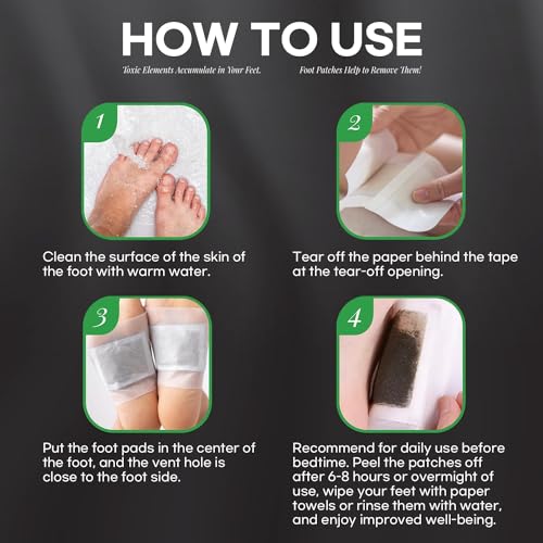 Premium Deep Cleansing Foot Patches Pads: Bamboo Wood Ginger Feet Pads for Promoting Daily Relaxation and Sleeping 30 Packs