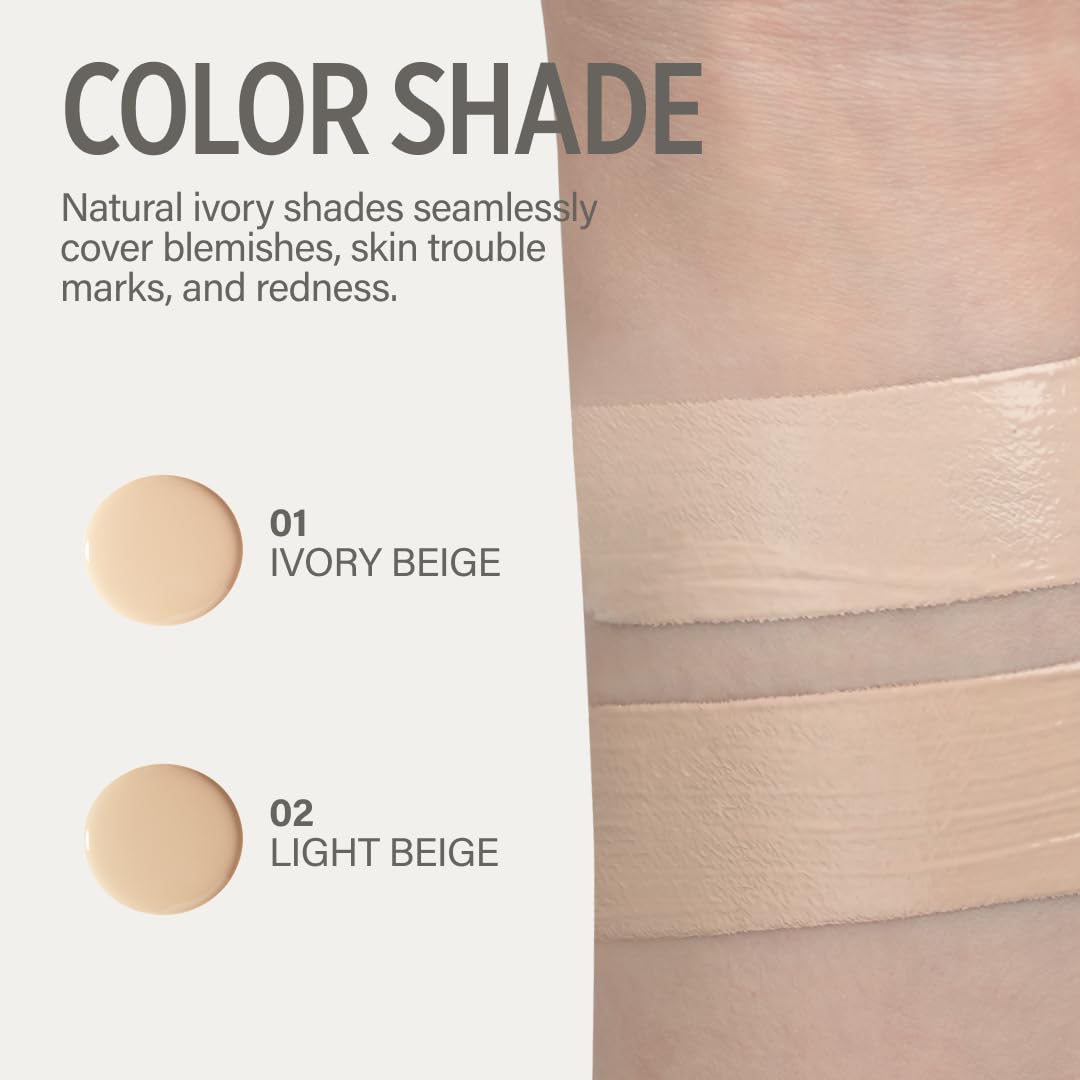 KEYTH CREAM TOUCH CONCEALER #02 (15ML, 0.50 FL.OZ.) / Imperfections Coverage, Lightweight, Skin-comforting, Dreamy Skin, Mild Formula, Triple CICA