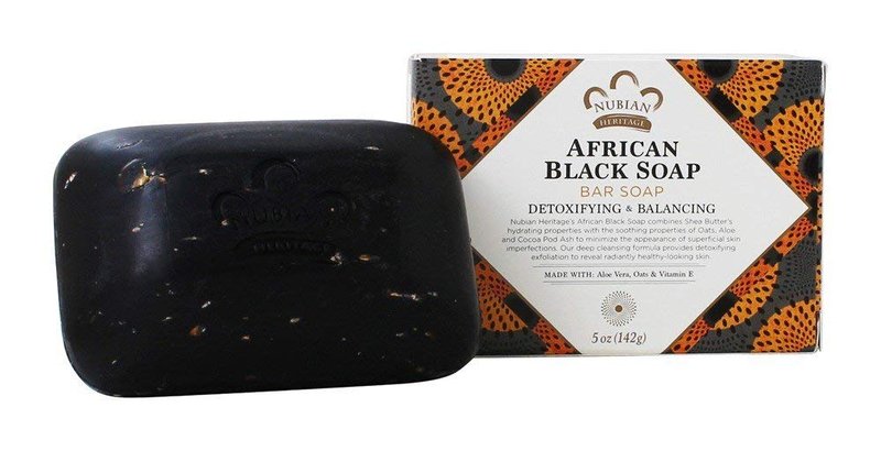 Nubian African Black Soap Bar, 5 Ounce (Pack of 5)