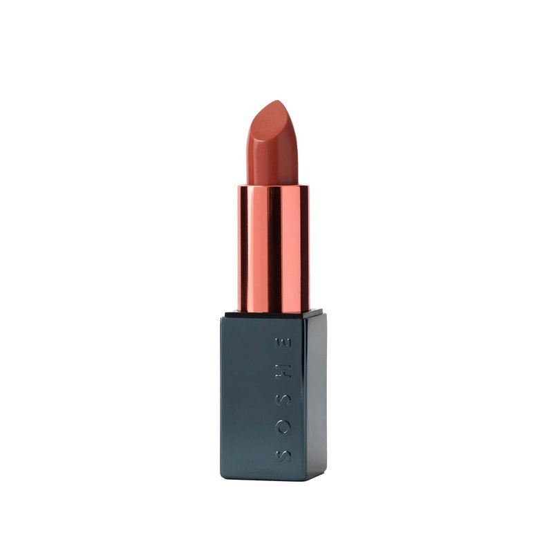 SOSHE Beauty - Ceramide Refillable Lip Silk | Sheer Hydrating, Silky, Buildable Lipstick | Ceramides, Vitamin E, Shea Butter | Cruelty-Free, Certified Plastic Negative (Just Right - Pink Neutral)