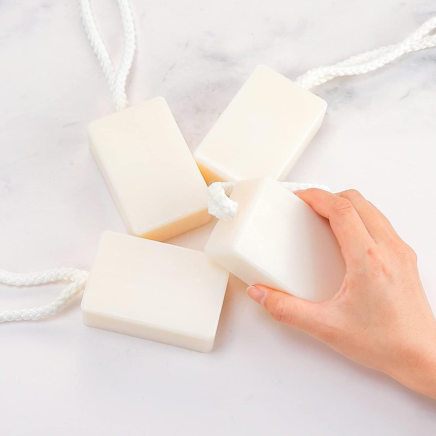 Men's Bar Soap - Natural Soap On A Rope | 4-Pack, 200g Each for Body & Face Care