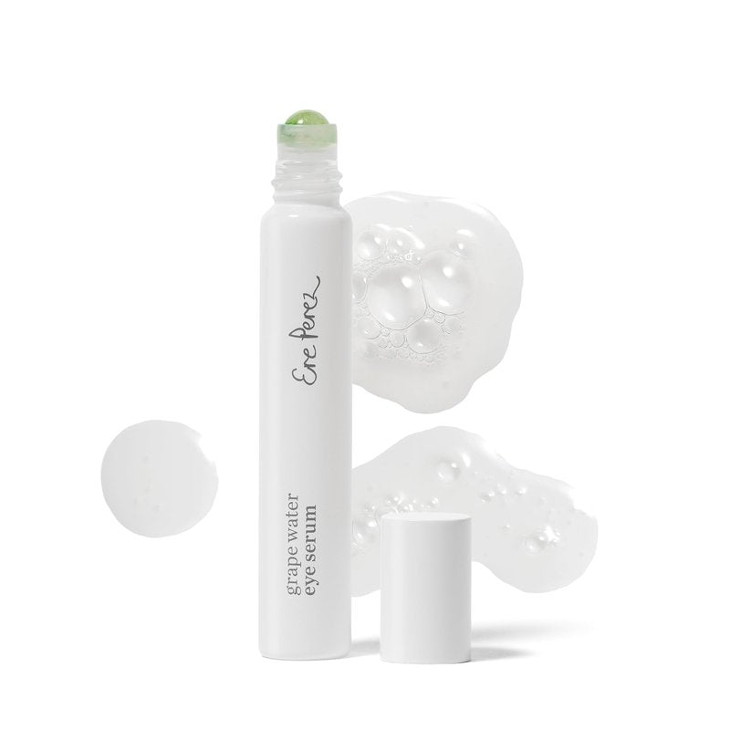 Ere Perez - Grape Water Eye Serum | Decongest, De-Puff, Tone Eye Area | Visibly Smooths + Softens Fine Lines | Peptides, Amino Acids | Vegan, Cruelty-Free, Clean Beauty (0.3 fl oz | 8 mL)