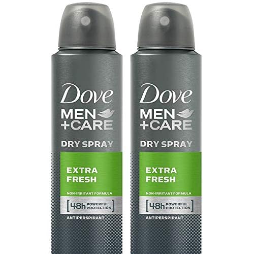 Dove Men+Care Dry Spray Antiperspirant for Men 2-Pack (3.8 Oz Ea) + Travel Body Wash (3 Oz) ? 72H Protection, Long-Lasting Extra Fresh Fragrance