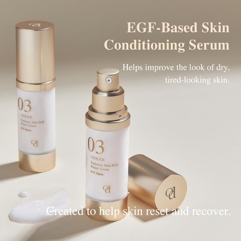 ODEAR Endermic Max EGF Repair Serum – Concentrated EGF Facial Serum for Skin Barrier Support, Firm Feel & Radiant Skin (30ml / 1.01 fl. oz.)