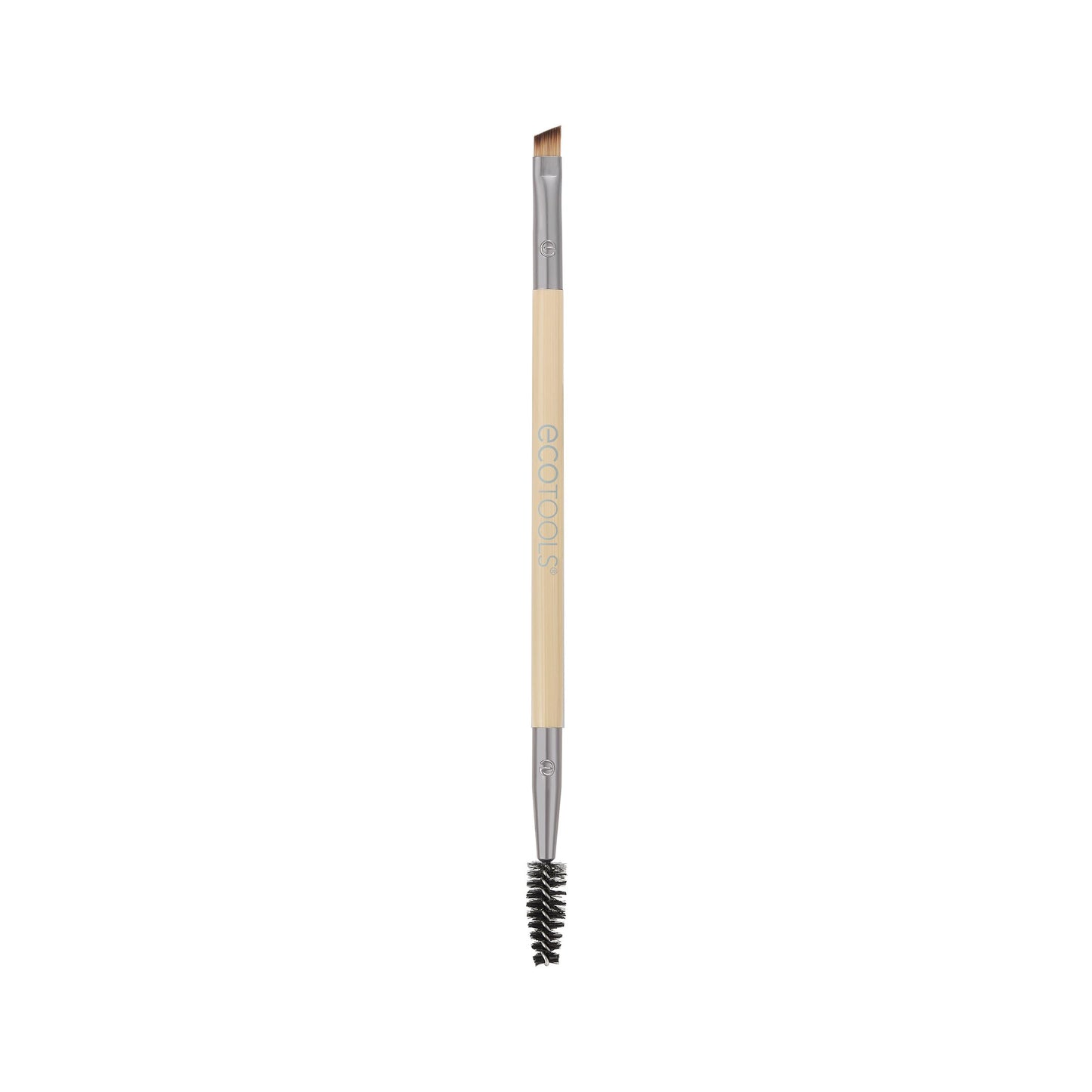 EcoTools Eyebrow Brush Duo, Tame, Sculpt & Fill in Brows, Multipurpose For Eyebrow Gel, Powder, & Cream, Dual-Ended Spoolie & Angled Brow Brush, Eco Friendly, Cruelty-Free, & Vegan, 1 Count