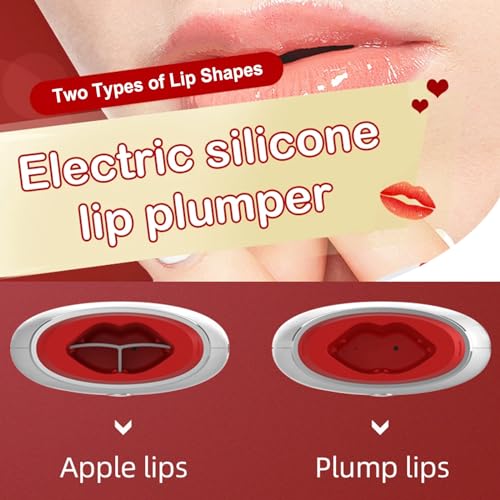 Electric Lip Vacuum Plumper Bigger Lip Safe Lip Plumping Device Lip Enhancer Suction One Button to Switch Between Three Gears-Black