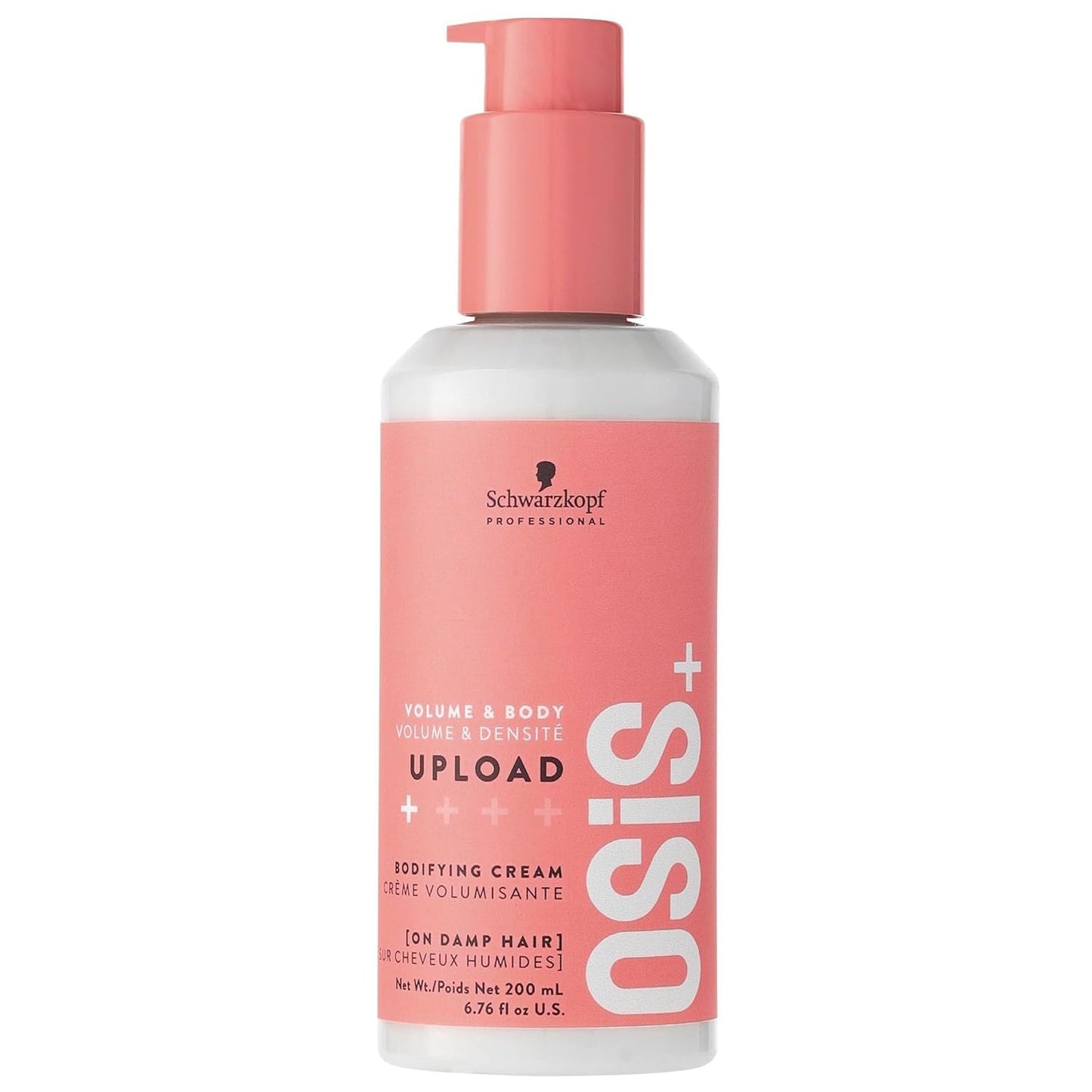 OSiS+ Upload Volume & Body Cream for Hair, 6.75 oz – Light Hold Volumizing Hair Treatment – Creates Volume & Fuller Hair - Vegan Formula with Heat Protection