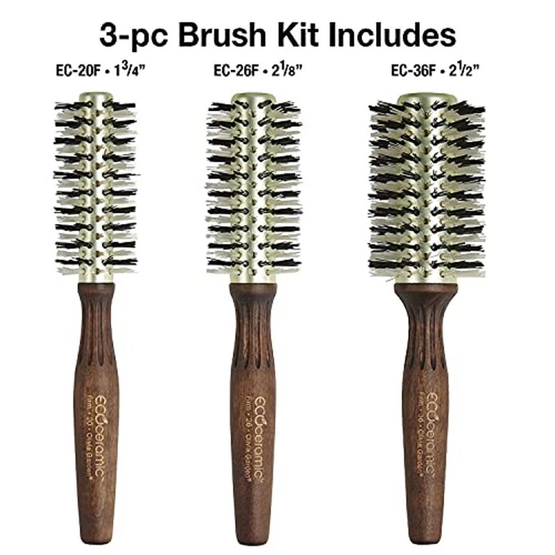 Olivia Garden Ecoceramic Firm Bristles Round Thermal Hair Brush (not electrical)