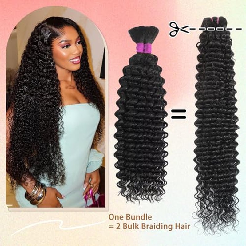 15A Raw Indian Human Hair Bundles Deep Wave Bundles Human Hair,Triple Lifespan Virgin Remy Hair,No Tangle Shedding,Keep Texture Silky Soft After Multiple Washes (1 Bundle Deep wave, 30 Inch)