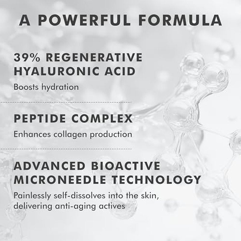 skyn ICELAND Dissolving Microneedle Under Eye Patches with 39% Hyaluronic Acid and Peptides, No Slip Overnight Eye Mask for Fine Lines, Wrinkles and Firming, Vegan, All Skin Types, 8 Pairs