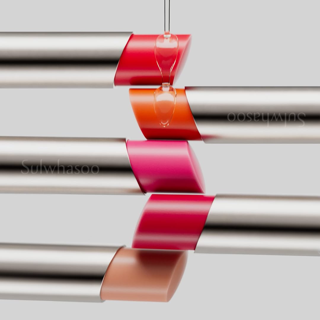 Sulwhasoo Perfecting Lip Color Amber | Korean Tinted Lip Balm | Hydrating Lip Treatment | Smooths Dry Lips & Adds Sheer Orange Shine, No. 520 Amber