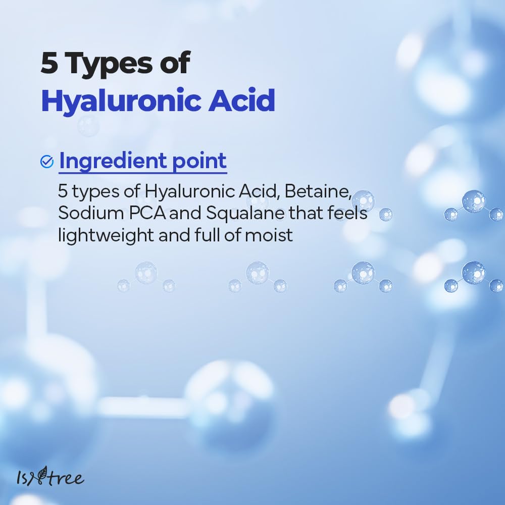 IsNtree Hyaluronic Acid Aqua Gel Cream & Daily Sun Gel Set | Hydrating Skincare Duo, 100ml + 50ml