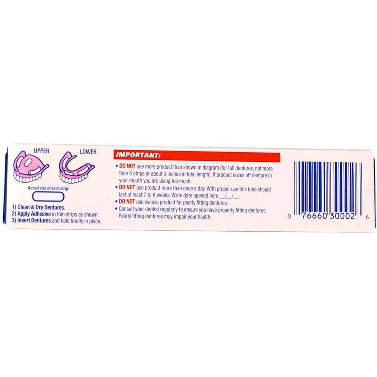 Fixodent Denture Adhesive Cream - Strong Hold for All-Day Comfort | 2.40 oz, Pack of 5