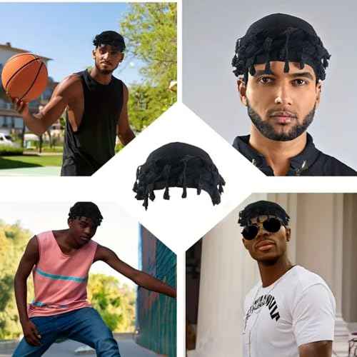 Gturytr Turban for Men Vintage Twist Head Wraps Durag Satin Lined Halo Turban for Women Modal and Satin Scarf Tie