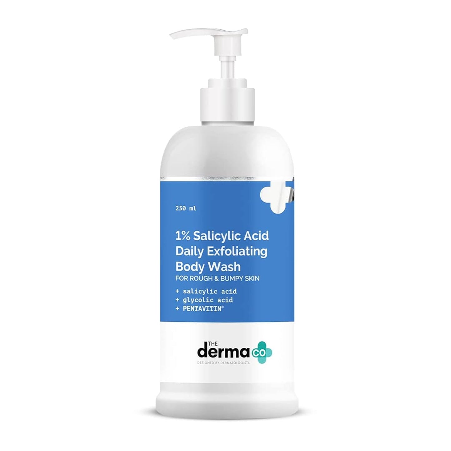 Derma Co 1% Salicylic Acid Exfoliating Body Wash - Gently Cleanses & Hydrates | 8.45 Fl Oz/250ml