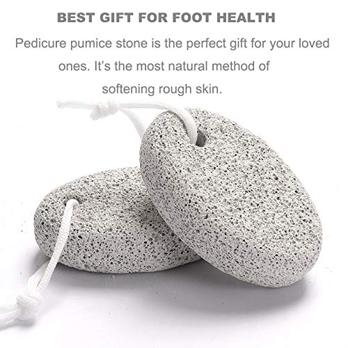8-Pack Foot Pumice Stone for Feet, Borogo Natural Lava Pedicure Tools Hard Skin Callus Remover for Feet and Hands