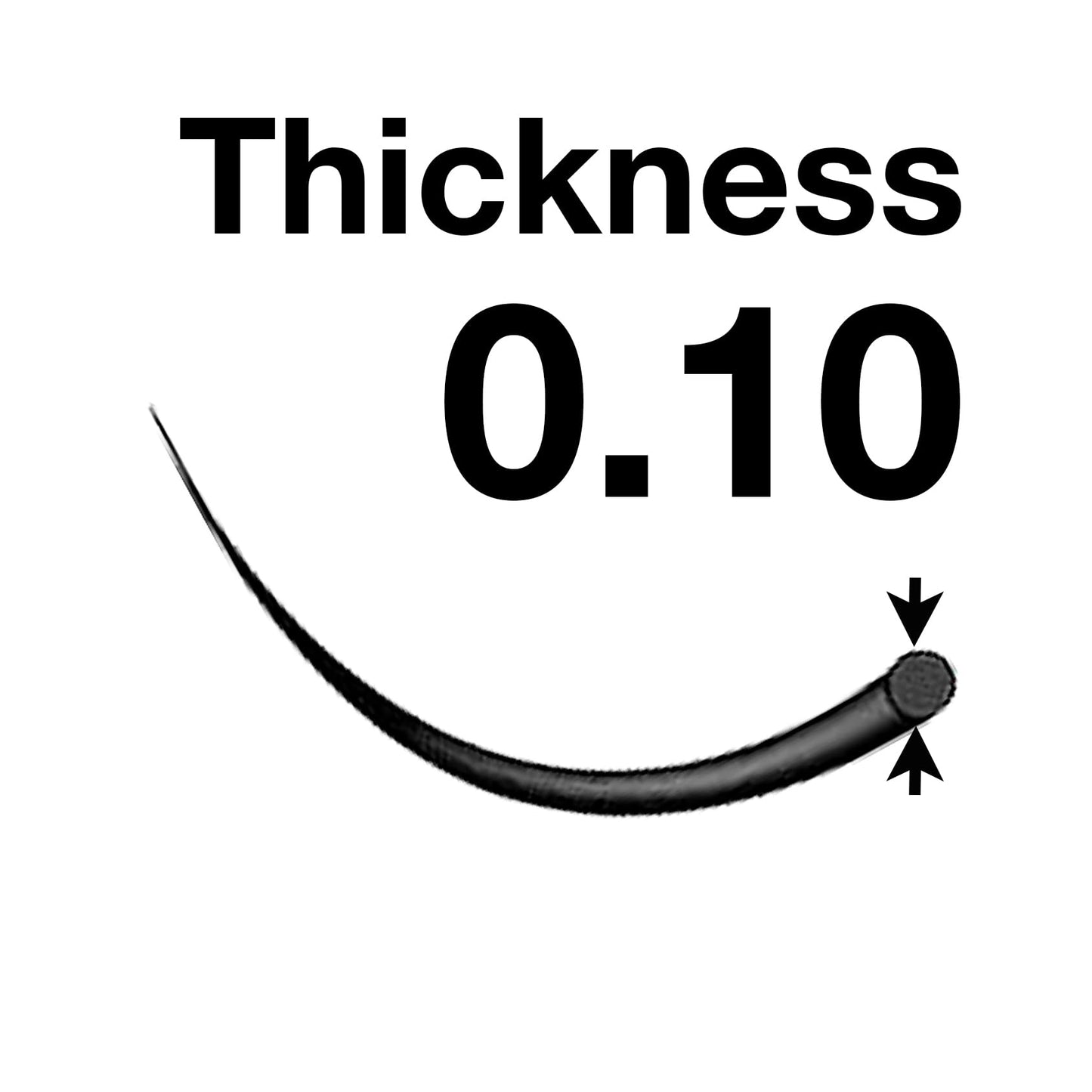 EMILYSTORES Eyelash Extensions 0.10mm Thickness C Curl Length 12mm Individual Volume Natural-Looking eyelashes Single Size For Lash Extension (0.10,C,12mm)