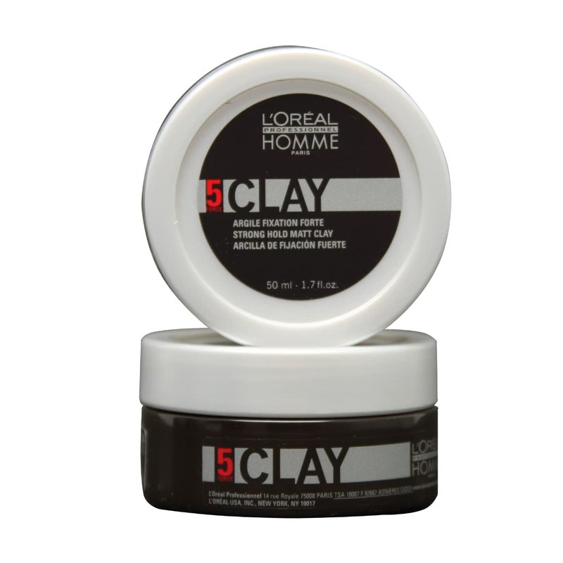 L'Oréal Professionnel Paris Styling Clay for Men - Strong Hold Hair Clay | Matte Finish, All Hair Types
