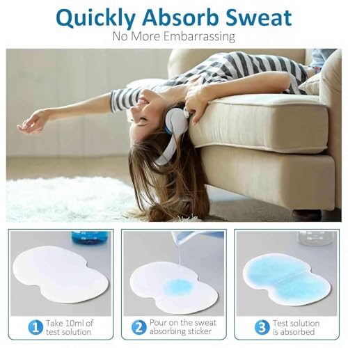 Underarm Sweat Pads for Women [100 Pcs], UOIRMI Armpit Pads for Sweating Women, Disposable Underarm Sweat Pads, Armpit Sweat Pads for A Whole Day Protection | Ideals for Workouts and Special