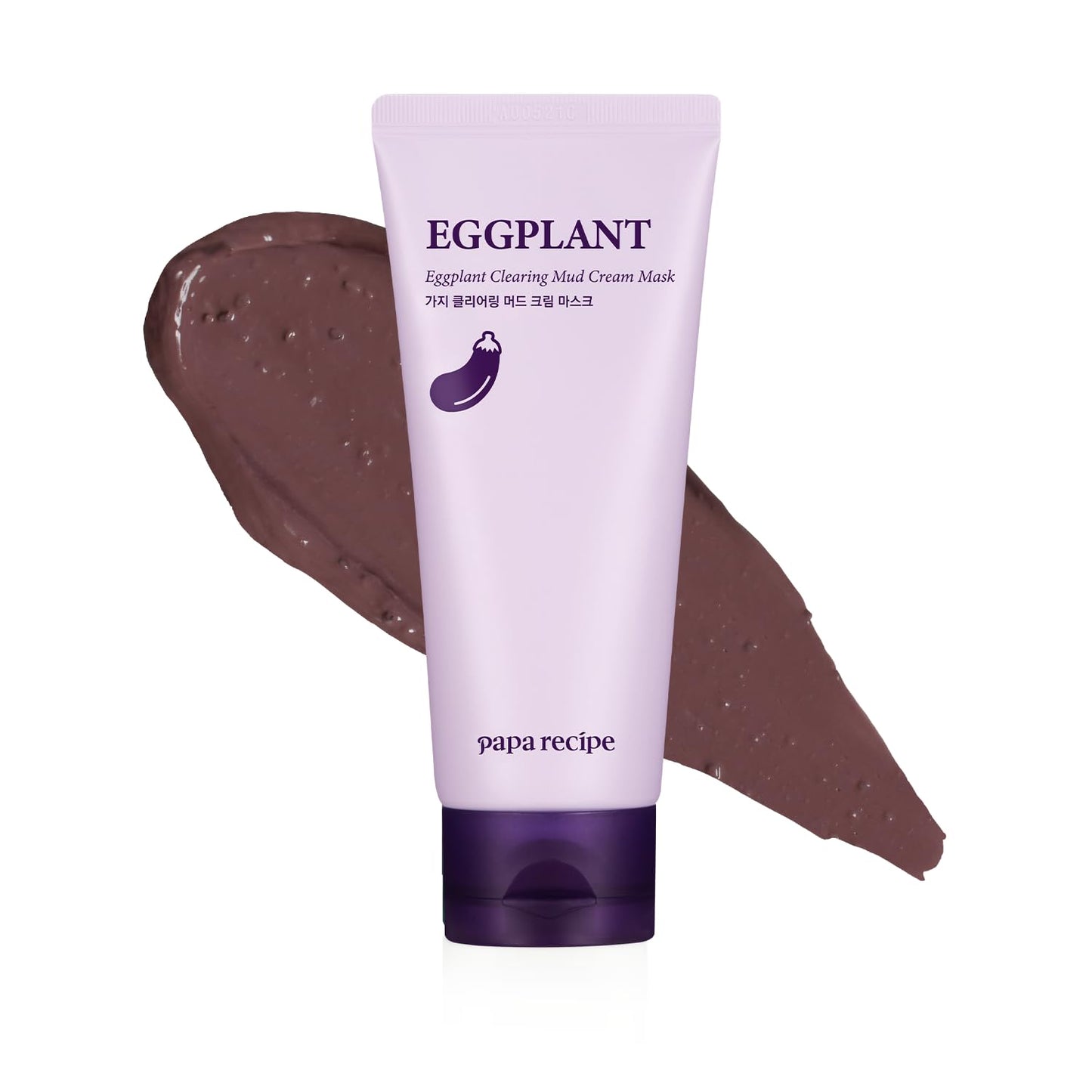 Papa Recipe Eggplant Clearing Mud Cream Mask – Bentonite & Kaolin Clay Face Mask, Deep Pore Purifying, Balancing & Hydrating Skin, Gentle Exfoliating Korean Mud Mask for Sensitive & Acne-Prone Skin