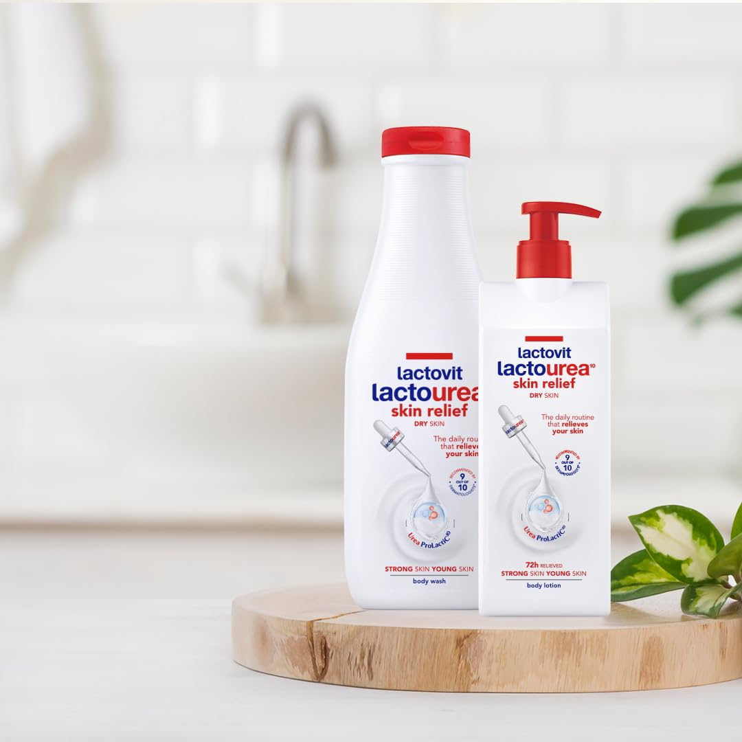 Lactovit| Lactourea Body Wash, Dry Skin | Hydrating Shower Gel |6 x 600 ml