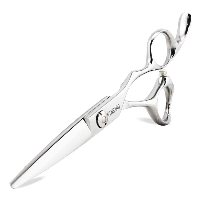 5.5" Barber Hair scissors Professional Hair Cutting Shears 440C Hair Cutting Scissors Shears Haircut Scissors Silvery Convex Blades KINSARO for Hairdresser Barber or Home Use